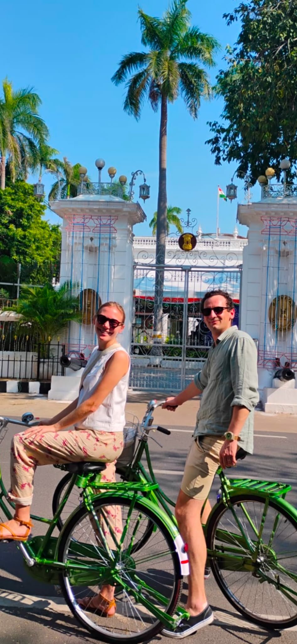 Guided bicycle tour in French Quarter Pondicherry with Manisha